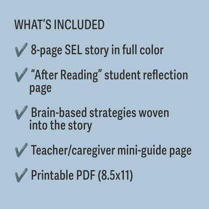 When Math Feels Hard — A Gentle SEL Story for Kids Who Struggle with Math (Color + B&W + Grayscale Versions Included)