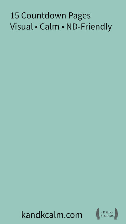 15 Visual Countdown Pages for Kids | Calm + ND-Friendly Printable Bundle