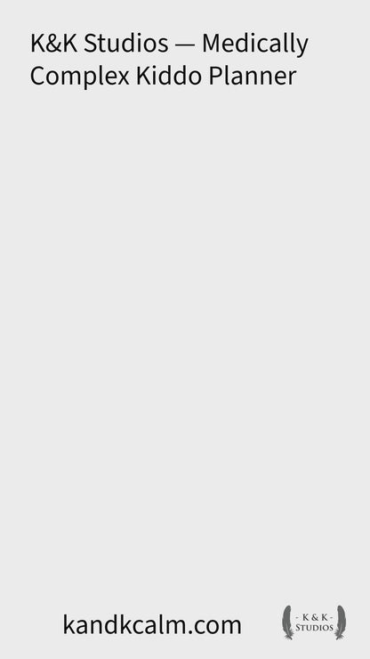 Medically Complex Kiddo Planner — Complete Caregiving System (Color + Print-Friendly PDF)