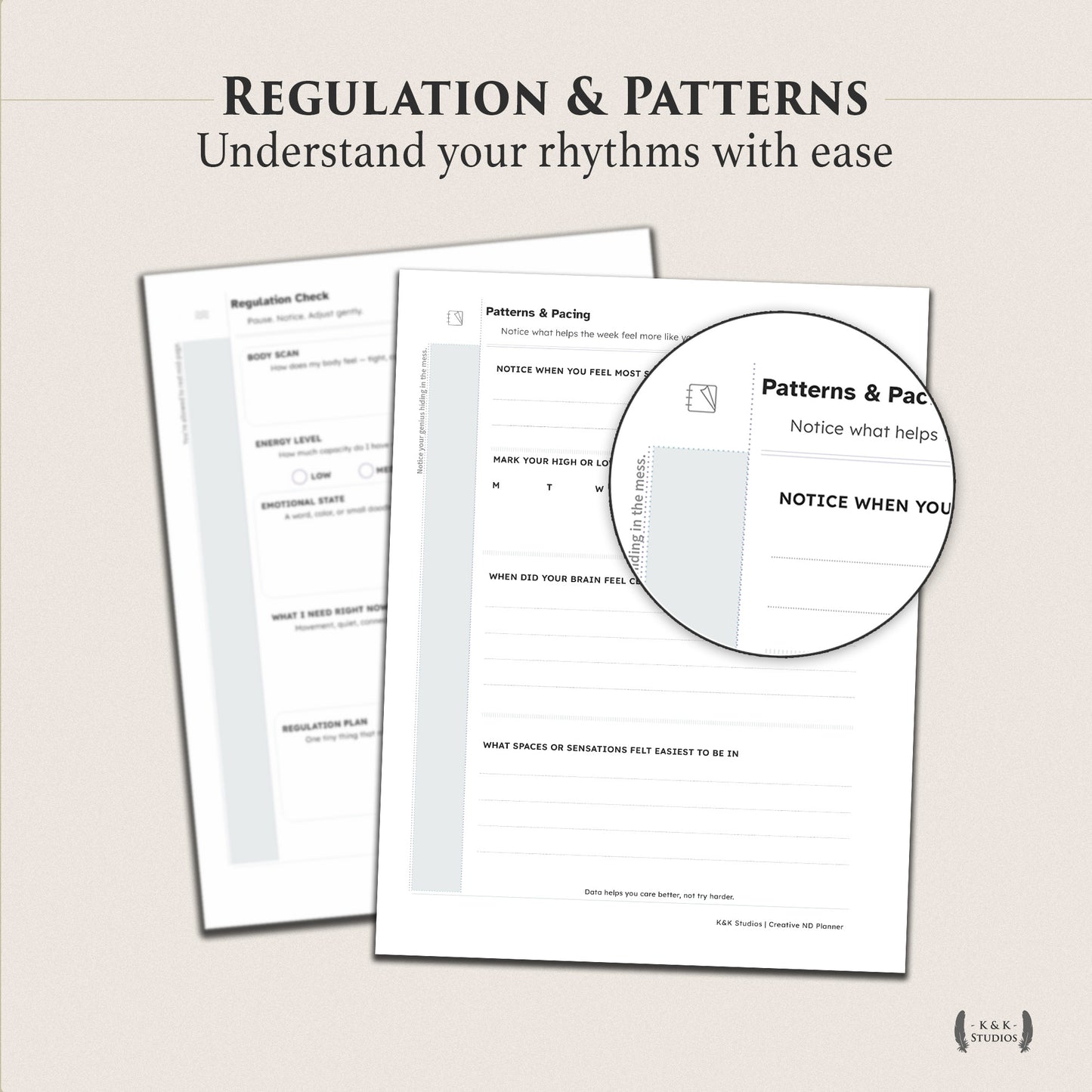 The Neurodivergent Mind Companion — Digital & Printable Planner (ND-Friendly, GoodNotes Ready)