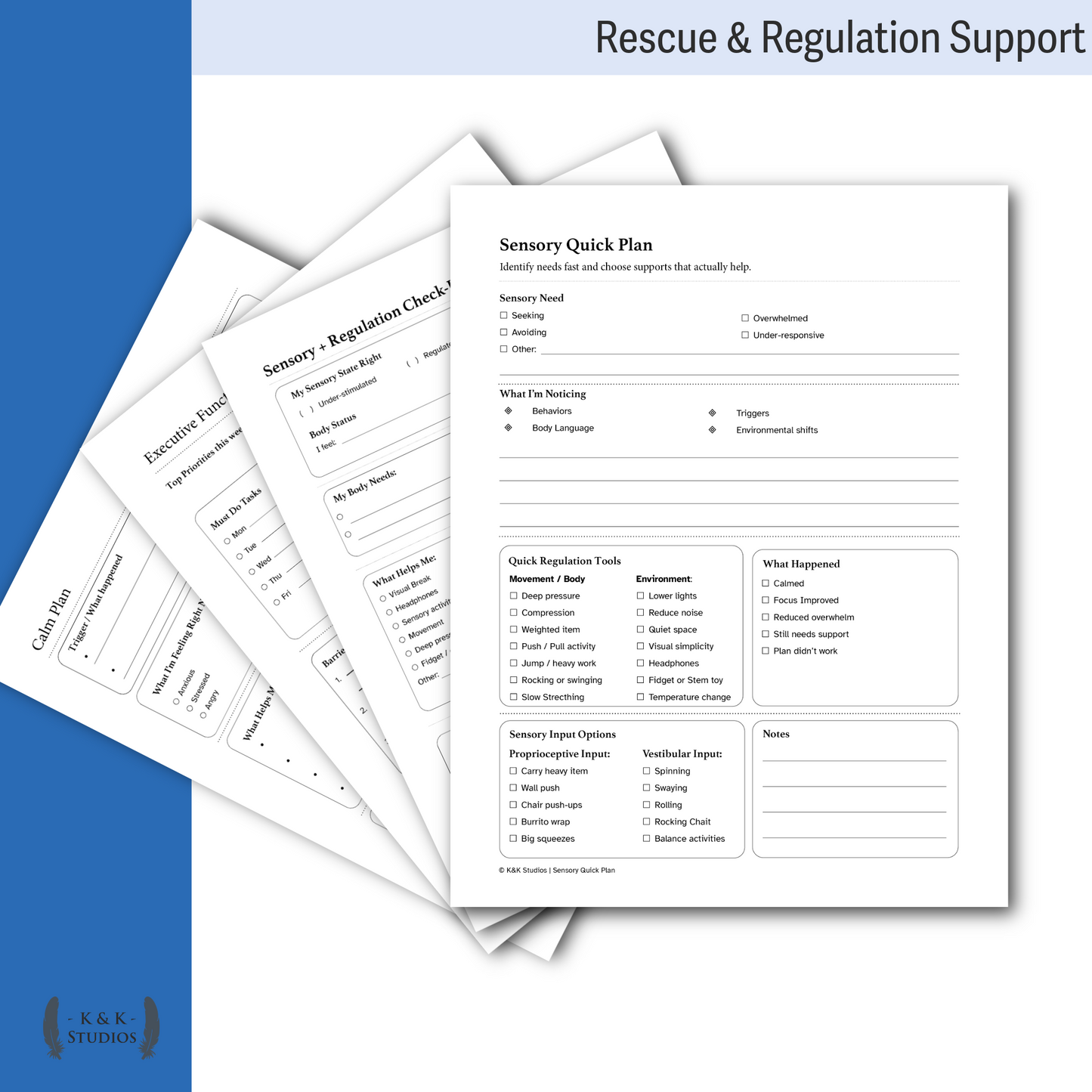 Executive Function Complete Toolkit (15 Sheets)