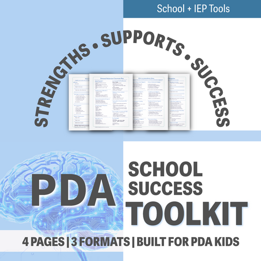 PDA School Success Bundle | IEP Snapshot, Accommodations & Supports