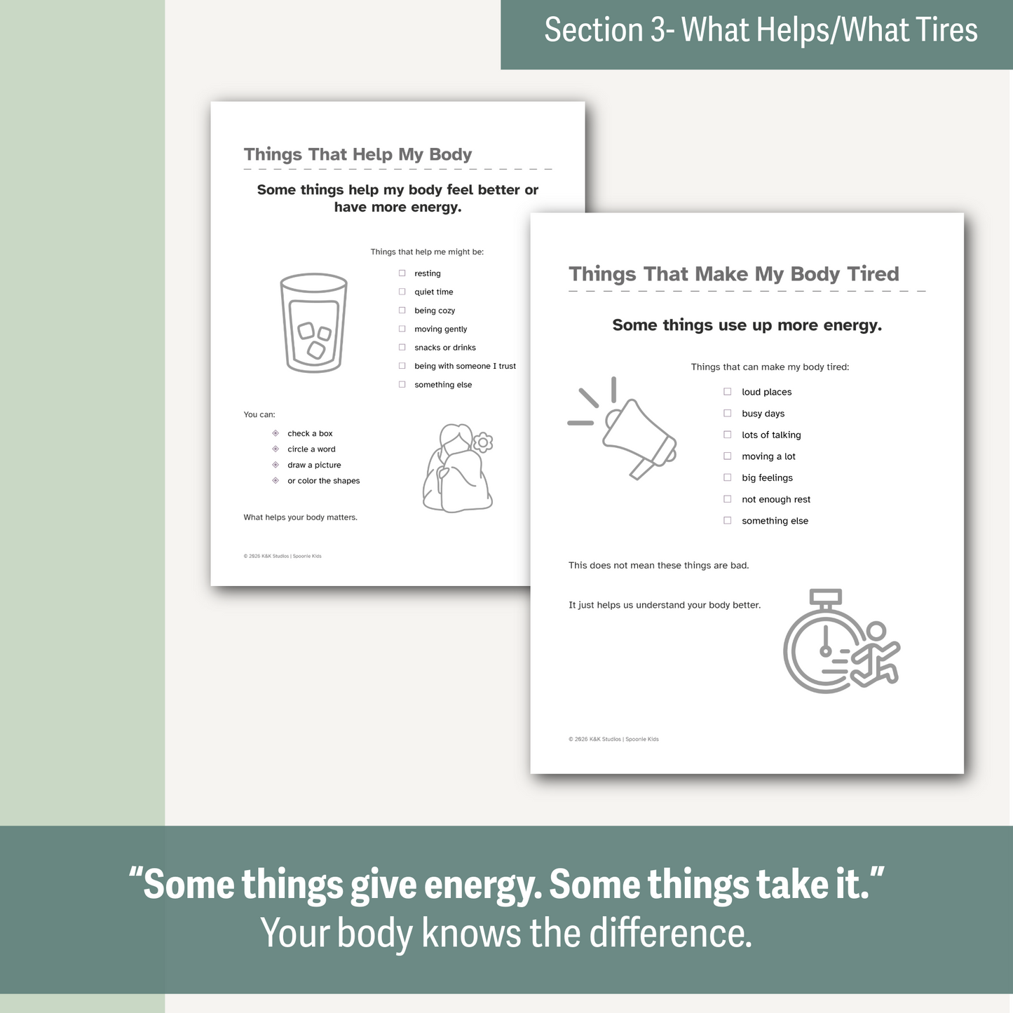 Spoonie Kids: An Energy - Body Awareness Planner