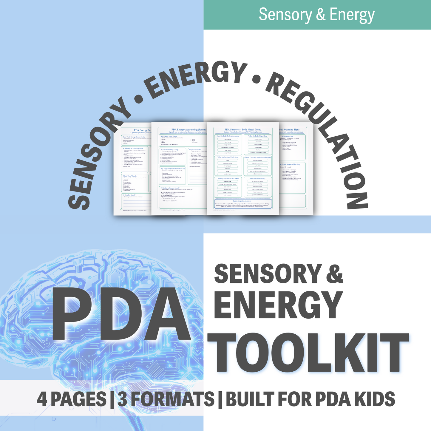PDA Energy & Sensory Toolkit | Overload Signs & Regulation Supports