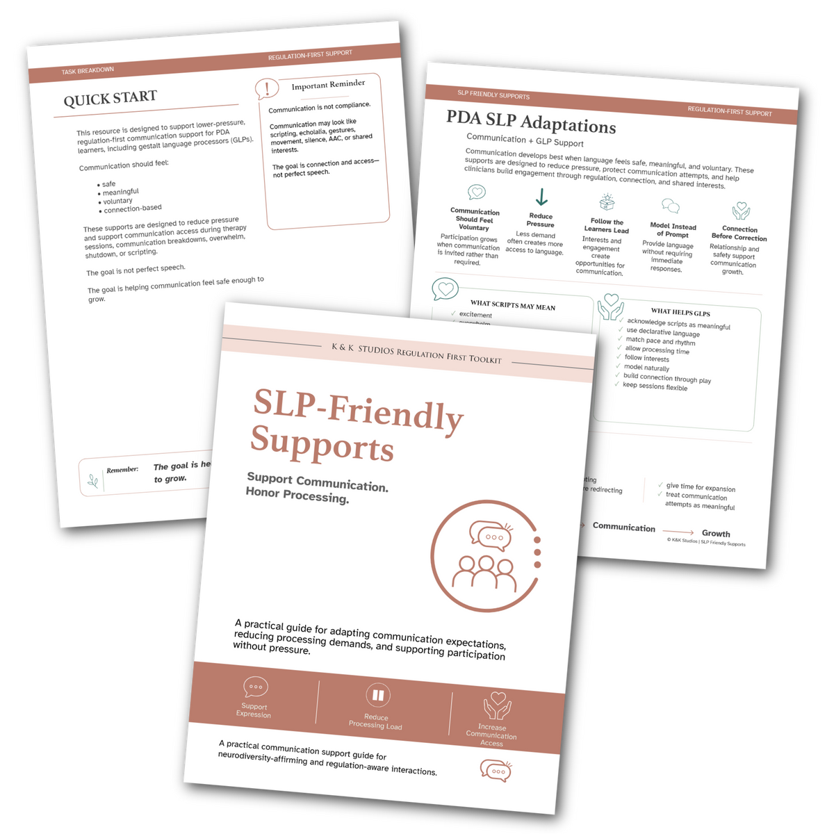 SLP Friendly PDA Supports 3 page spread.