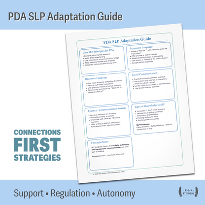 PDA Therapy Toolkit | OT, PT & SLP Adaptation Guides for Autistic Learners