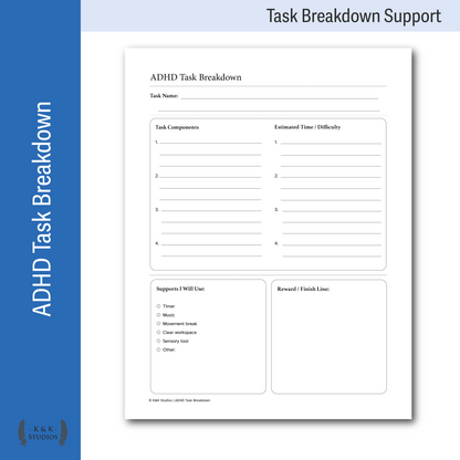 Executive Function Task Breakdown Support