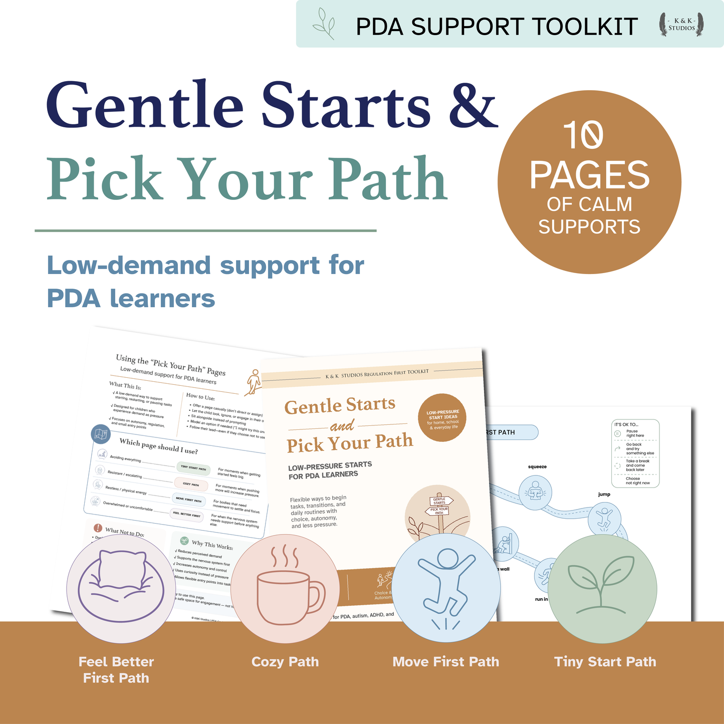 Gentle Starts & Pick Your Path | Low-Demand PDA Support Toolkit