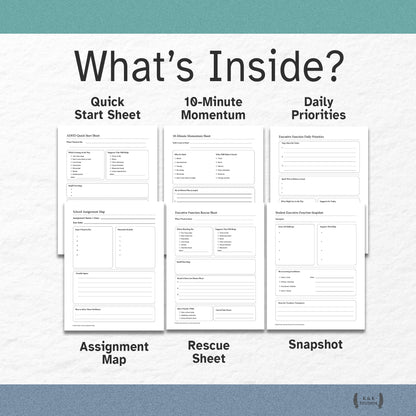 Executive Function Starter Set — Calm ND-Friendly Toolkit for ADHD, Autistic, and Anxious Learners