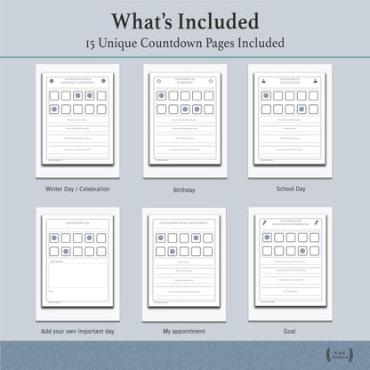 15 Visual Countdown Pages for Kids | Calm + ND-Friendly Printable Bundle