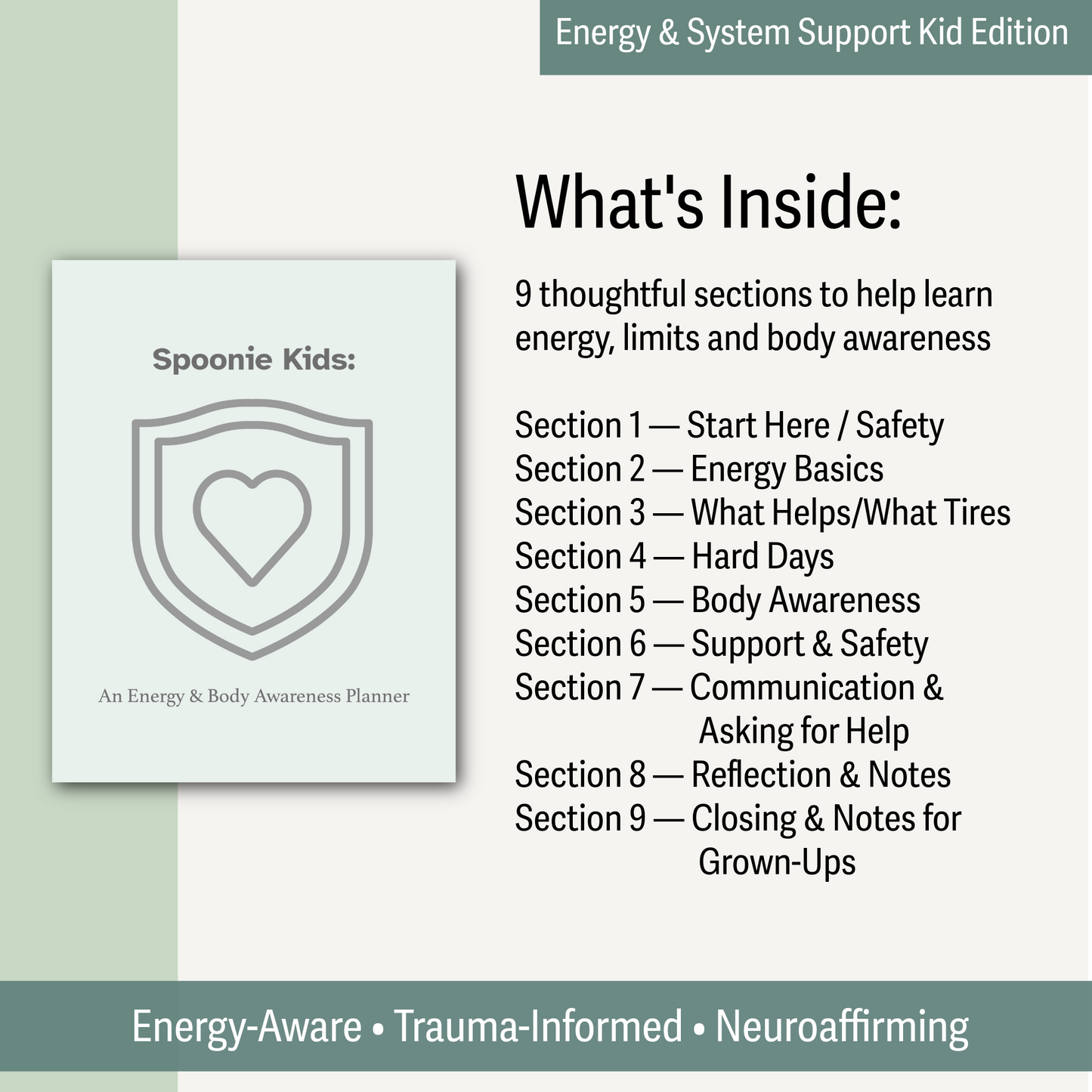 Spoonie Kids: An Energy - Body Awareness Planner