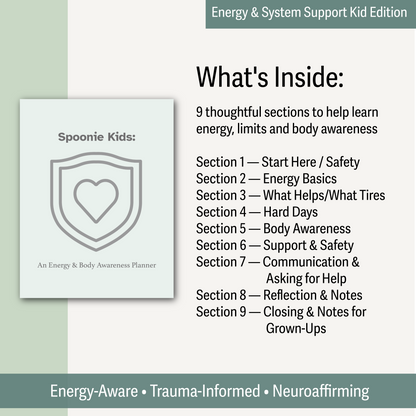 Spoonie Kids: An Energy - Body Awareness Planner