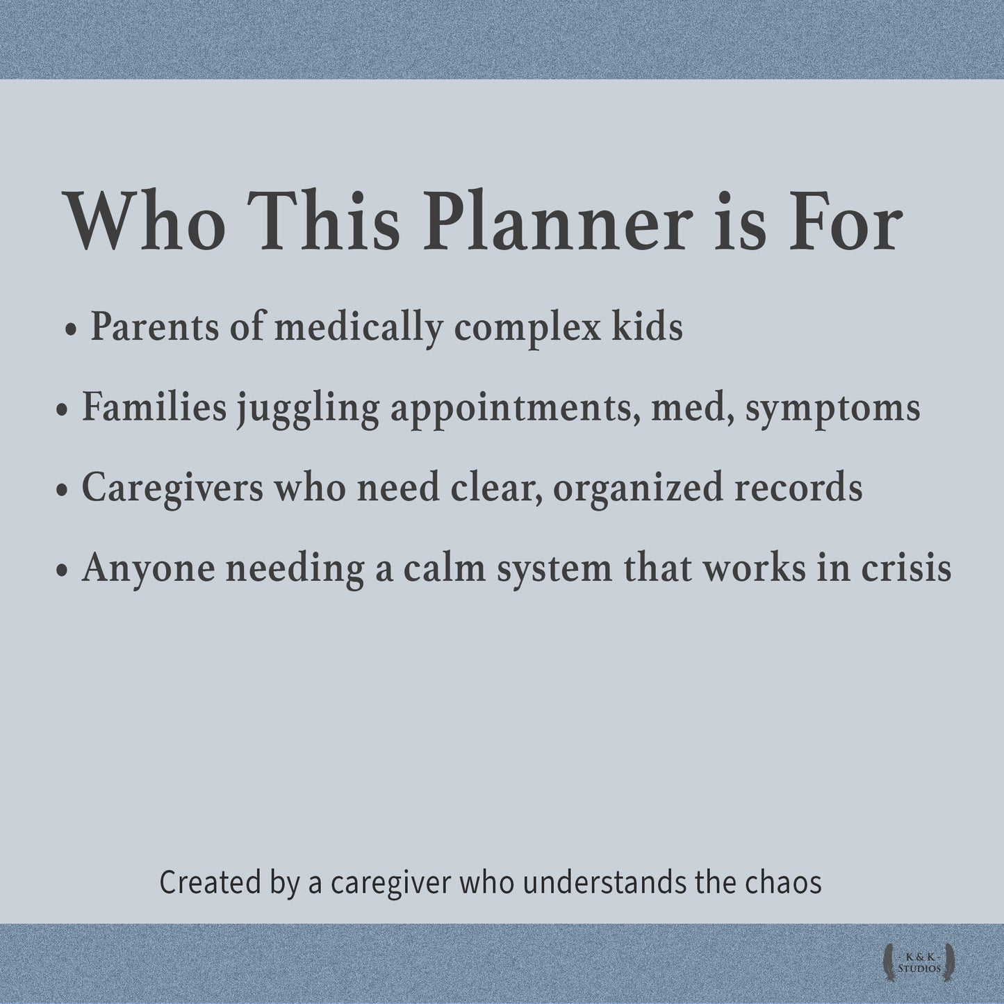Medically Complex Kiddo Planner — Complete Caregiving System (Color + Print-Friendly PDF)