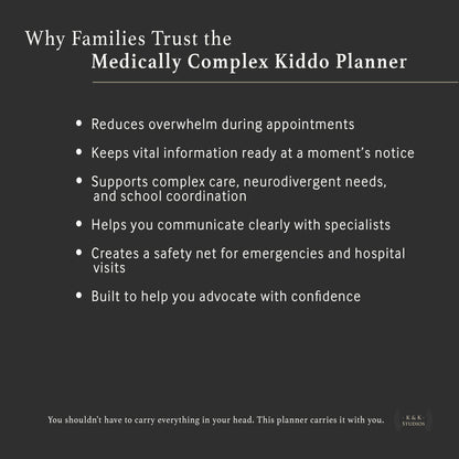 Medically Complex Kiddo Planner — Complete Caregiving System (Color + Print-Friendly PDF)
