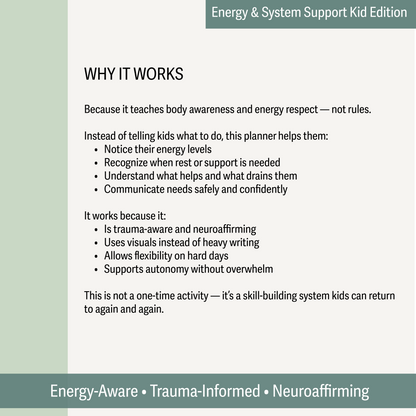 Spoonie Kids: An Energy - Body Awareness Planner